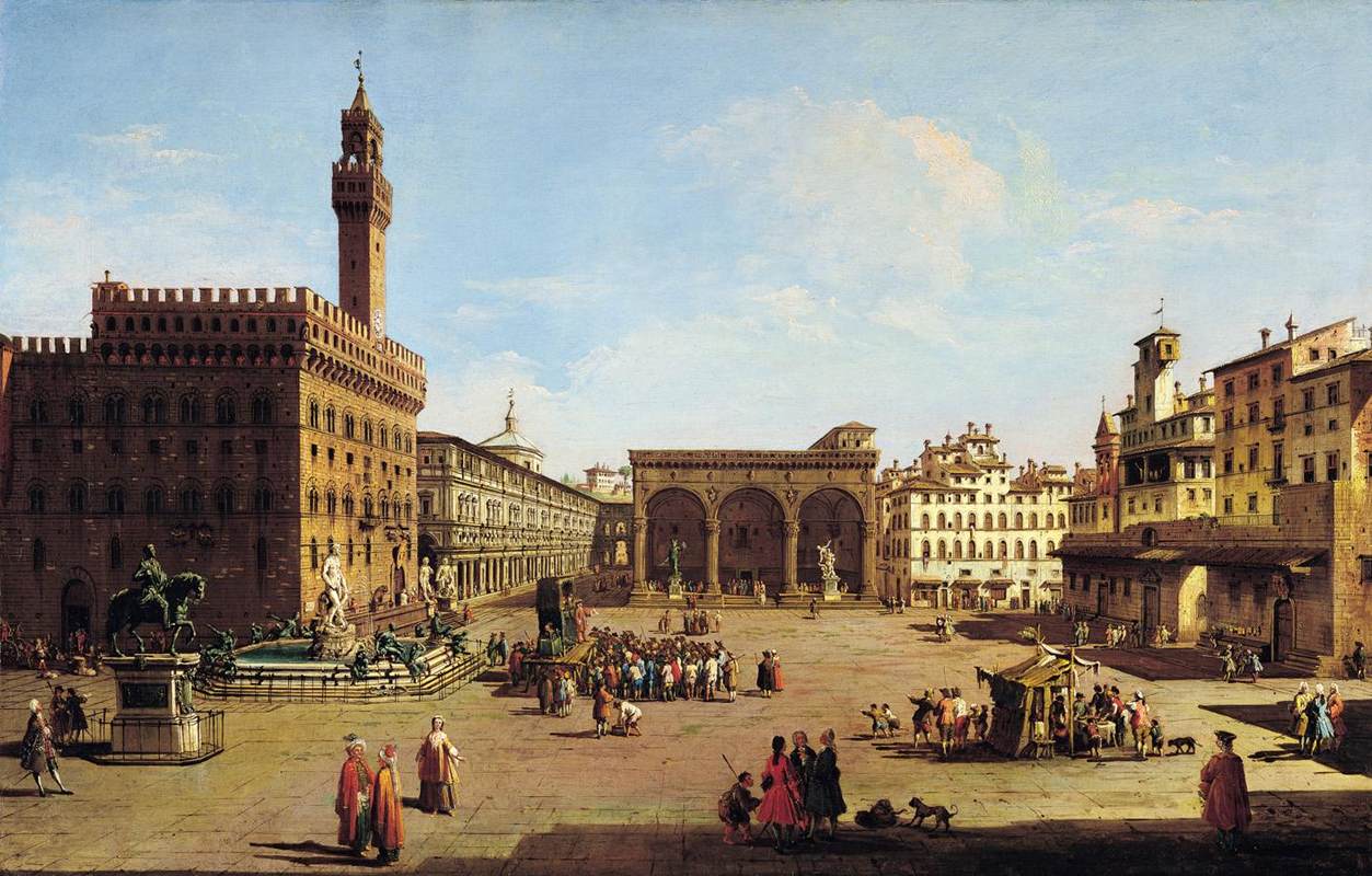 Giuseppe Zocchi: Piazza della Signoria.